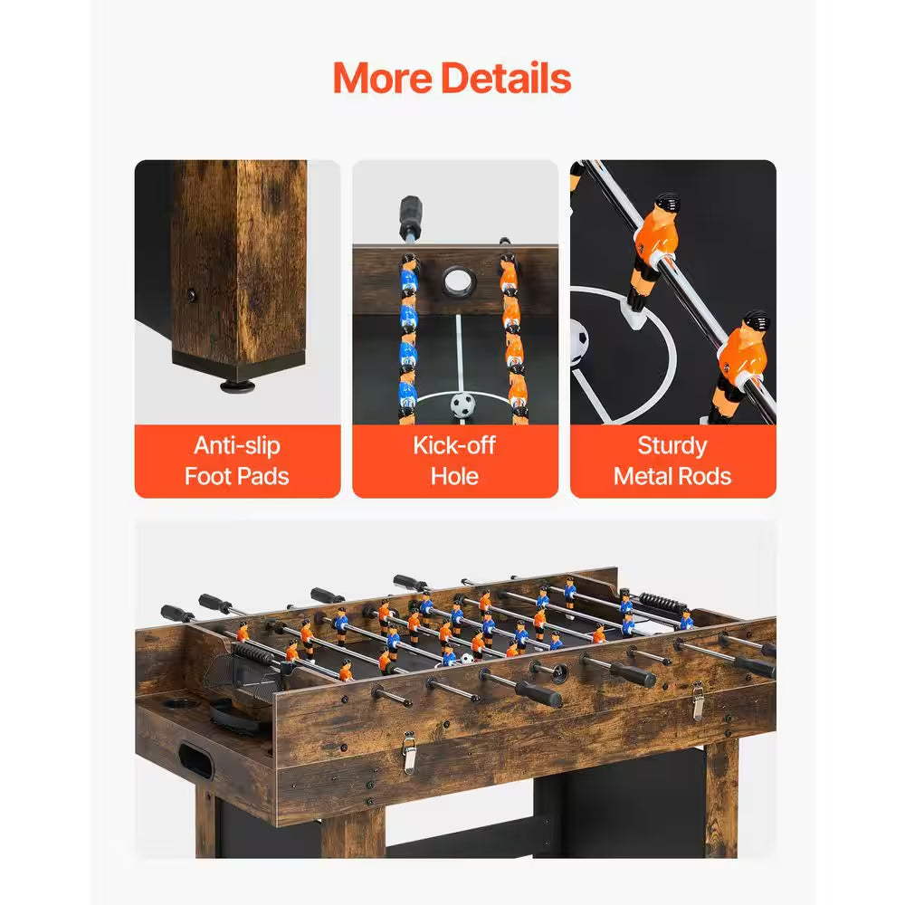 3-In-1 Combo Game Table Set, 54 In. Air Hockey Table, Multi Combination Table with Air Hockey, Ping Pong, Foosball