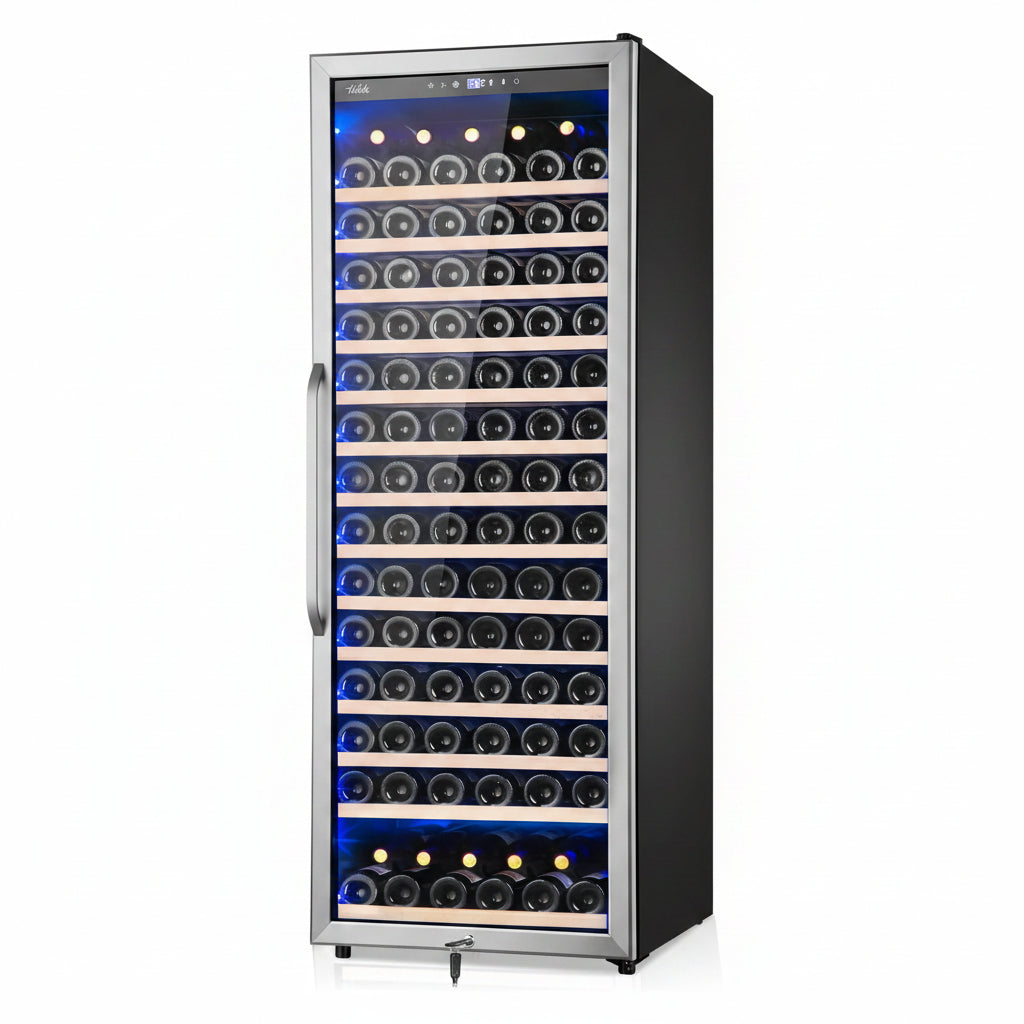 24 Inch Wine Cooler Refrigerator, 179 Bottles Professional Wine Cellars with Powerful Compressor,Quiet Operation and Elegant Design for the Wine Lovers