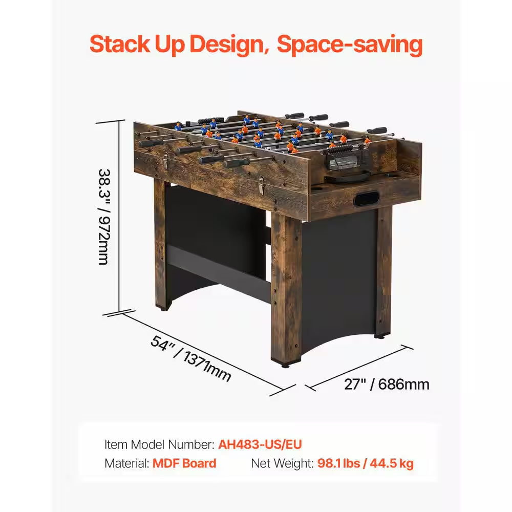 3-In-1 Combo Game Table Set, 54 In. Air Hockey Table, Multi Combination Table with Air Hockey, Ping Pong, Foosball